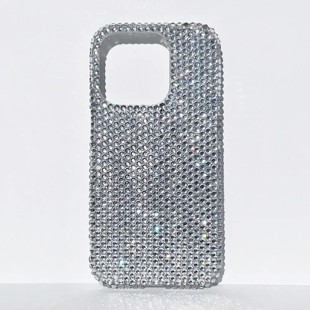 iPhone 15 Pro Sparkly Bling‎ Rhinestone Case Hand Glued Luxury